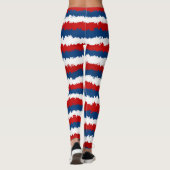 Rood, wit en blauw schaafje leggings (Achterkant)