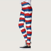 Rood, wit en blauw schaafje leggings (Links)