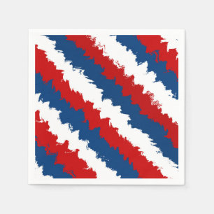 Rood, wit en blauw schaafje servet