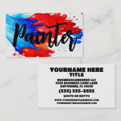 Rood Wit en Blauw Schilder Visitekaartje (Voorkant / Achterkant)