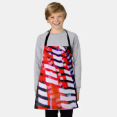 Rood wit en blauw schort (Gedragen)