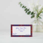Rood, wit en blauw Schots speldenVisitekaartje Visitekaartje (Staand voorkant)