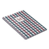 Rood, Wit en Blauw Schotse Monogram Notitieboek (Rechterzijde)