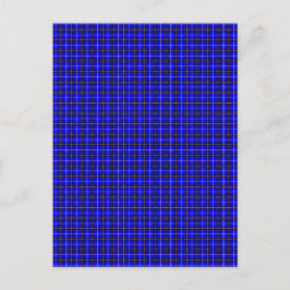 Rood, Wit en Blauw Schotse Ruit met Sterren Briefkaart