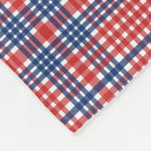 Rood Wit en Blauw Schotsgeruite Fleece Deken (Hoek)