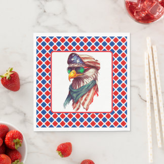 Rood wit en blauw servet