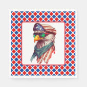 Rood wit en blauw servet (Voorkant)