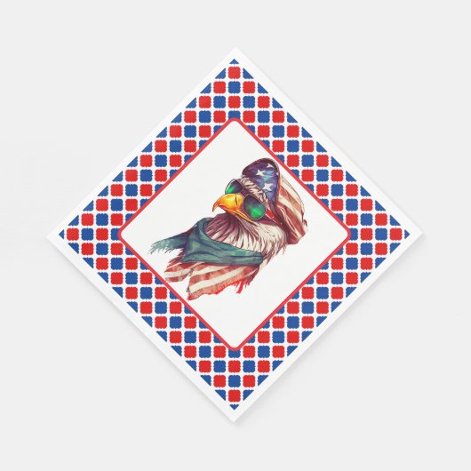 Rood wit en blauw servet (Hoek)