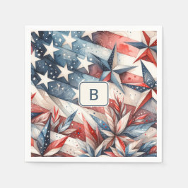 Rood wit en blauw servet