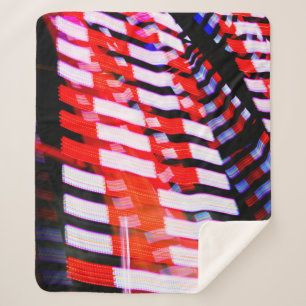 Rood wit en blauw sherpa deken