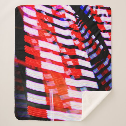 Rood wit en blauw sherpa deken (Voorkant)