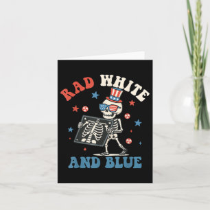Rood wit en blauw skelet radiologie patriottisch kaart