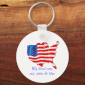 rood wit en blauw sleutelhanger (Voorkant)