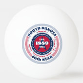Rood, wit en blauw South Dakota Circle Pingpongbal (Achterkant)