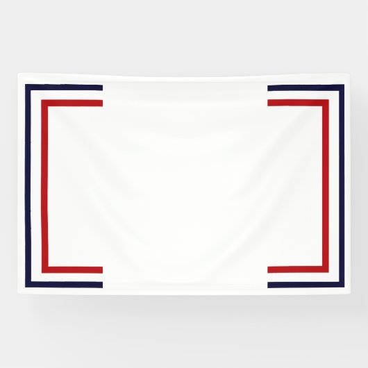 Rood wit en blauw spandoek (Horizontaal)