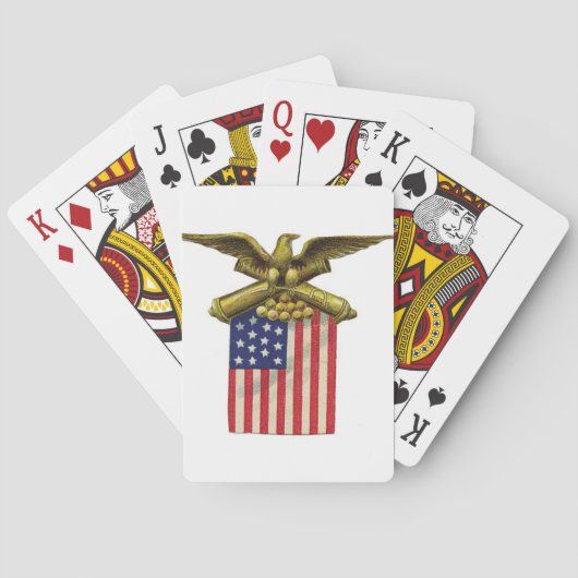 Rood wit en blauw speelkaarten (Achterkant)