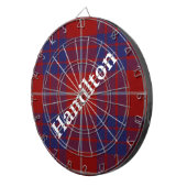 Rood, wit en blauw speldenbord dartbord (Voorkant Rechts)