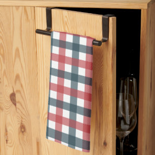 Rood wit en blauw speldenstang theedoek