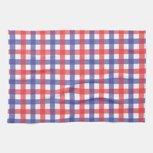 Rood wit en blauw speldenstang theedoek (Horizontaal)