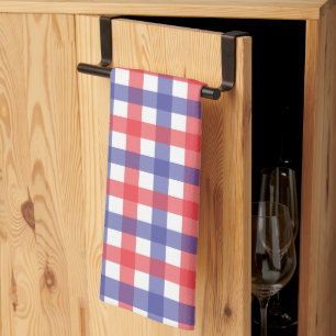 Rood wit en blauw speldenstang theedoek