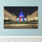 Rood, wit en blauw stadhuis canvas afdruk (Insitu (Houten vloer))