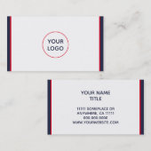 Rood wit en blauw standaard visitekaartje (Voorkant / Achterkant)