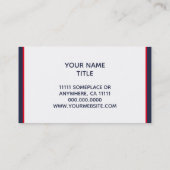 Rood wit en blauw standaard visitekaartje (Achterkant)