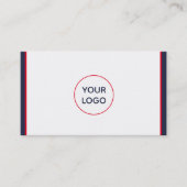 Rood wit en blauw standaard visitekaartje (Voorkant)