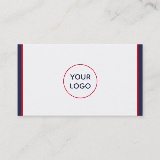 Rood wit en blauw standaard visitekaartje (Voorkant)