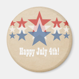 Rood, wit en blauw Star Cascade Magnet