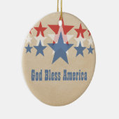 Rood, wit en blauw Star-cascade Ornament (Rechts)