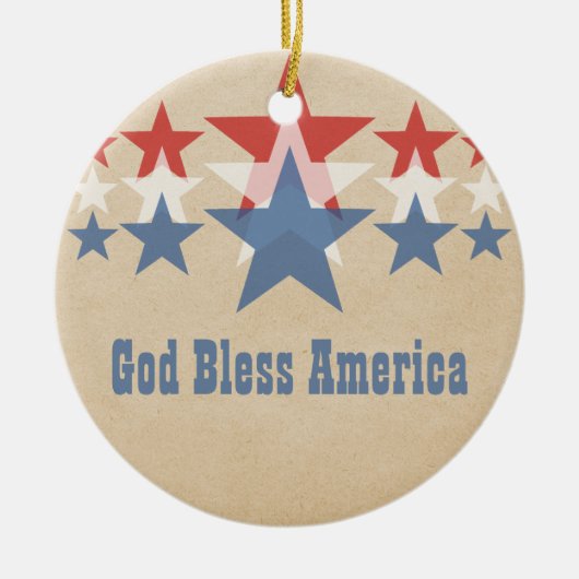 Rood, wit en blauw Star-cascade Ornament (Voorkant)