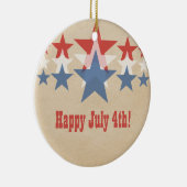 Rood, wit en blauw Star-cascade Ornament (Rechts)