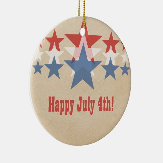 Rood, wit en blauw Star-cascade Ornament (Rechts)