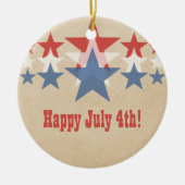 Rood, wit en blauw Star-cascade Ornament (Voorkant)