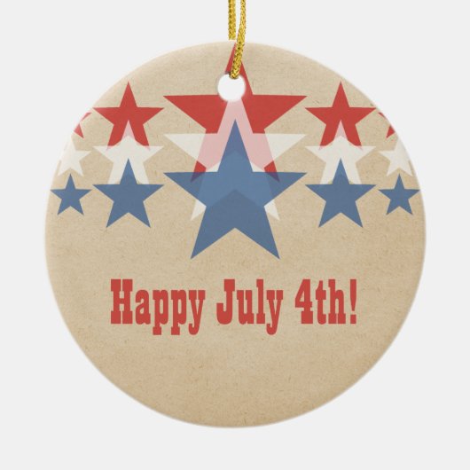 Rood, wit en blauw Star-cascade Ornament (Voorkant)