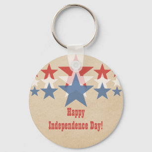 Rood, wit en blauw Star Cascade Sleutelhanger