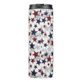 Rood wit en blauw Star gepantserd Thermosbeker (Achterkant)