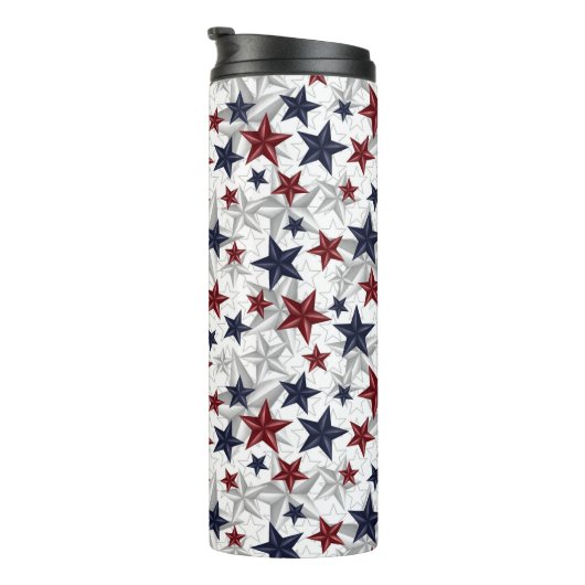 Rood wit en blauw Star gepantserd Thermosbeker (Geroteerd rechts)