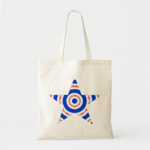 Rood wit en blauw Star-Tas Tote Bag