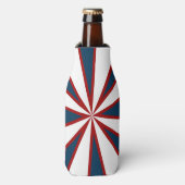 Rood, wit en blauw Starburst koeler (Fles Voorkant)