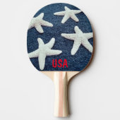 Rood wit en blauw Starfish Nautisch Tafeltennisbatje (Achterkant)