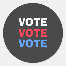 Rood-wit en blauw stemmenverkiezingen ronde sticker