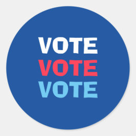 Rood-wit en blauw stemmenverkiezingen ronde sticker