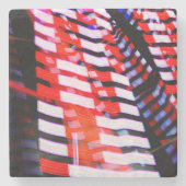 Rood wit en blauw stenen onderzetter (Voorkant)