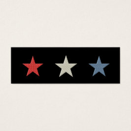 Rood Wit en Blauw Sterren Bladwijzer Mini Visitekaartjes