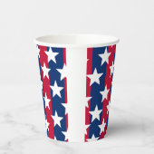 Rood, wit en blauw Sterren en Strepen 4 juli Papieren Bekers (Links)