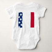 Rood, wit en blauw Sterren en Strepen 4 juli Romper (Achterkant)