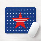 Rood wit en blauw, sterren & Stripes Mousepad Muismat (Met muis)