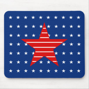 Rood wit en blauw, sterren & Stripes Mousepad Muismat